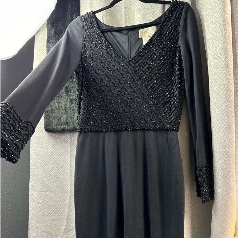 Black Beaded Party Dress Victoria Royal Hongkong Size